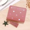 2023 Women Small Wallet Ladies Mini Tassel Wallet Cute Girl Short Zipper Lovely Pu Leather Coin Purse Female Hand Wallet Cartera.