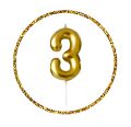 Metallic Gold Number Candles For Birthday Party Wedding Decoration Reunions Theme Party.