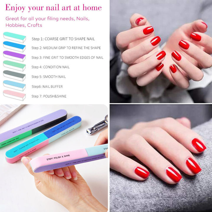 1 Pcs Nail Files Buffer Shiner, Six-Sided Polishing File Nail Tool Polisher, Professional Art Supplies Creative Printing Nail File, Sanding Sand Pedicure Manicure Tool Nail Buffers