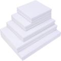 Premium Quality White Blank Canvas Set, Artist Canvas Board Wood Painti Drawing, Acrylic Pouring, Suitable for Both Oil and Acrylic Paints (4x4-5x5-6x6-8x8-10x10-12x12 inch) 6/5 pcs combo set.