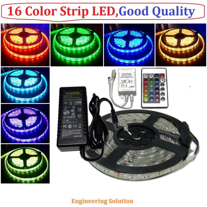 LED Light Strip-16 Color,-LED Light Strip Kit with Wireless IR Remote ...