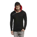 Black Cotton Long Sleeve Hoodie For Men - Hoodie For Men. 