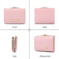 Women Wallet Trifold Fashion Purse Card Holder Organizer Ladies Small Wallet with 7 Card Slots Change Pouch Apricot.