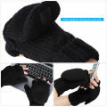 Knit Gloves Comfortable Warm Winter Flip Top Gloves Woolen Men Fingerless Gloves for Outdoor Activities Cold Weather Skiing. 
