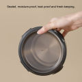 400ml/600ml/1100ml/2100ml Lunch Bowl Double Layer Smooth Surface Sealed Lid Anti-Rust Stainless Steel Classic Bowl for Office. 