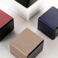 High-end creative led lighting jewelry box proposal ring box jewelry pendant box brushed PU splicing jewelry box.