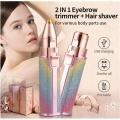 2-in-1 Lady Shaver Flawless Eyebrow Trimmer for Women. 