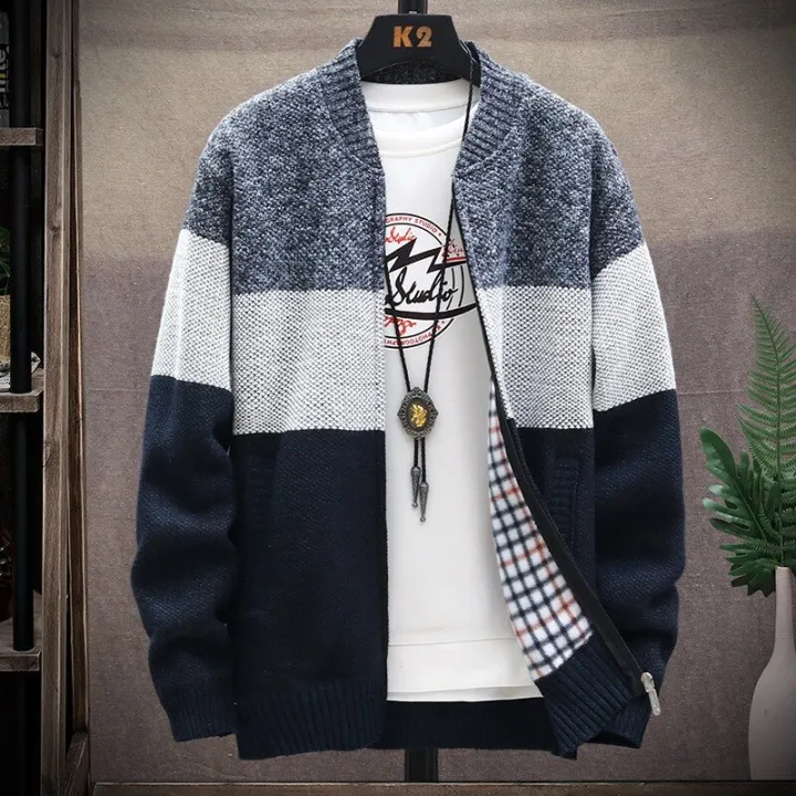 %E3%80%90Alien%20Alien%E3%80%91%20Autumn%20and%20Winter%20Korean%20Style%20Men%20Patchwork%20Cardigan%20Sweaters%20Men's%20Casual%20O-neck%20Sweater%20Coat%20Zipper%20Knitted%20Jacket%20Male%208803%20-%20Image%203