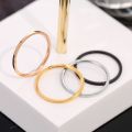 Fashion Simple 2mm Stainless Steel  Ladies Smooth Fine Thin Finger Ring. 