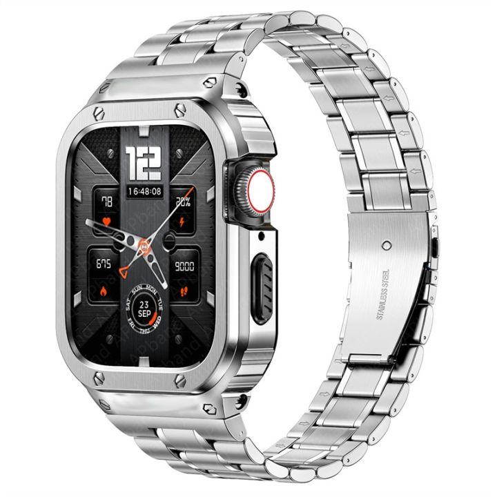 Stainless%20Steel%20Strap+Case%20For%20Apple%20Watch%20Band%2049mm%2045mm%2044mm%20(not%20watch)%20bracelet%20Bumper%20Cover%20iwatch%20serie%204%205%20SE%206%207%208%20Ultra%20-%20Image%203