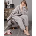 Fleece Pajamas for Women Soft Comfy Fluffy Pajamas Set Pullover Pants Loose Plush Warm Clothes for Winter Sleepwear. 