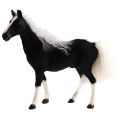 Lifelike Simulation Plush Stuffed Horse Animals Model Figure Plush Figures Soft Toy Home Decoration Black. 