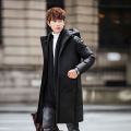 Long Jacket Men Autumn/winter Down Cotton Thick Parkas Men Waterproof Windproof Warm Casual Hooded Men Coat.