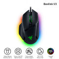 RAZER Basilisk V3 Wired Gaming Mouse Ergonomic Mice with FOCUS+ 26000DPI Optical Sensor 11 RAZER CHROMA RGB Lighting Zones. 