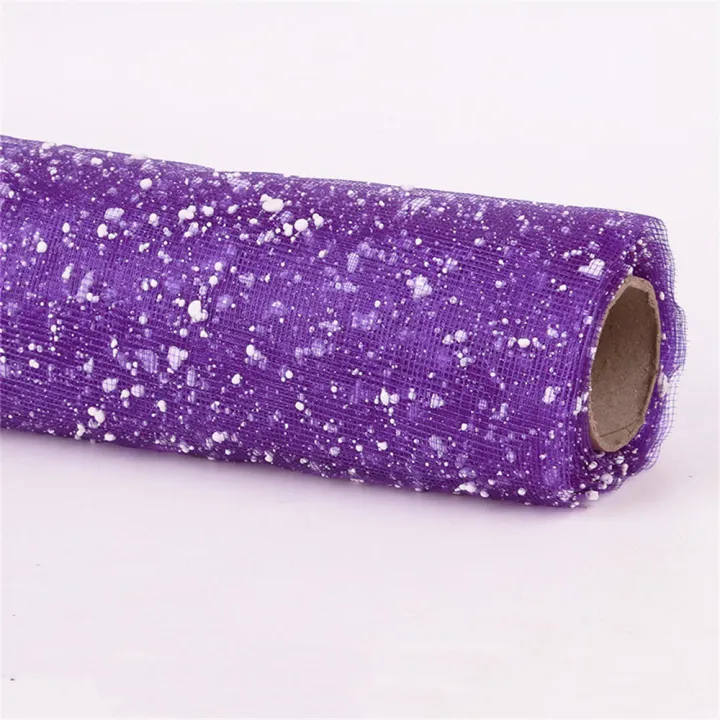 Beautiful%20flower%20Packaging%20gauze%20Delicate%2050cmx4yard%20size%20Soft%20Packaging%20gauze%20Roll%20yarn%20Snow%20dot%20yarn%20net%20for%20Floral%20-%20Image%208