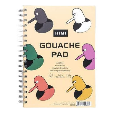 HIMI Gouache Pad 7×10 Inch (50 Sheets)