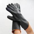 Rubber Safety Long Hand Gloves Use For Resist Oils, Acids, Detergents & Most Chemical Works 1 Pair. 