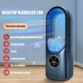 Bladeless Desktop Fan Portable Wireless Air Cooling Fan USB Charging Table Fan 6-speed Adjustable Low Noise Vertical Cooling Fan.