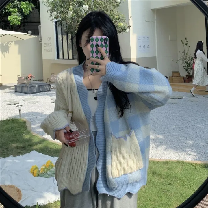 Japanese%20Milk%20Blue%20Cardigan%20Girl%20Sweater%202022%20Autumn%20Outerwear%20Design%20Blouse%20Women's%20New%20Coat%20Knitwear%20-%20Image%203