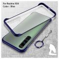 For Realme X50 Frameless Case Cover with Ring (Slim Design + Semi-Transparent Frosted Matte + Hybrid Shock Hard Bumper).