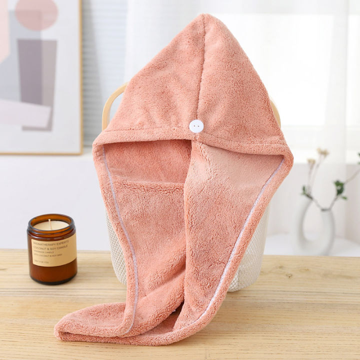 Japanese-style MUJI simple shower hat good product solid color bath washing, super absorbent dry hair hat, head hat