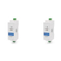 2X -DR302 Din Rail Serial RS485 to Ethernet TCP IP Server Module Ethernet Converter Modbus RTU to Modbus TCP Unit.