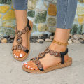 Summer Flat Toe Elastic Sequin Metal Sandals Women's Casual Fish Mouth Roman Style Women's Sandal Shoes for Women Women Sandals.