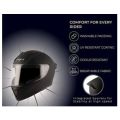 Vega Bolt Matt Black Flower Face Helmet with Dual Certification.. 