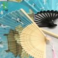 National Fashion Hanfu Chinese Fan Ancient Style Ruihe National Style Dancing Folding Fan Medium Long Handle Palace Fan Circular Fan. 
