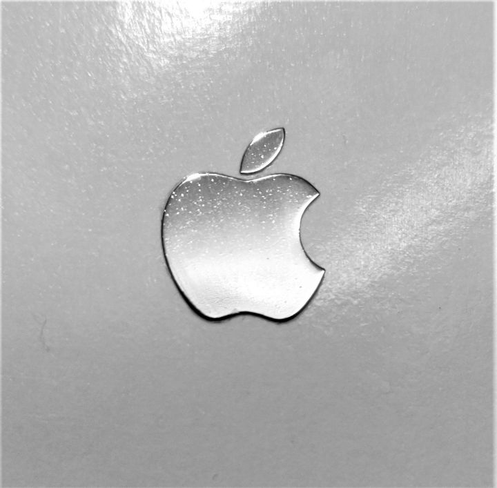 Apple Logo Silver Metal Glossy Shine Compatible for All Mobile Phone iphone logo