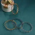 Ring Bracelet Allergy Free Vivid Color Shiny Surface Sparkling Easy-wearing Fade-Resistant Copper 2 in 1 Retractable Ring Bracelet Women Jewelry Birthday Gift. 