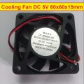 60mm 5V Cooling Fans 6015 DC 5V 60x60x15mm Heatsink Cooler Cooling Fan Radiator Heat Dissipation Fan With Cables. 