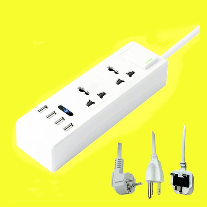 USB extension lead power strip, 4 multi plug charger, 2 way socket,Universal socket Standard Board Strips Outlet socket