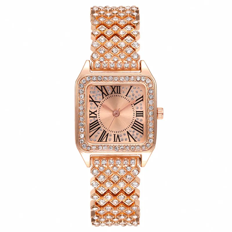 Fashionable and Versatile Square-Shaped Dial Women's Watch Full