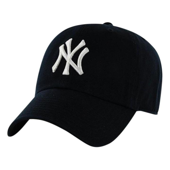 Black and White Cotton NY Cap  for Men