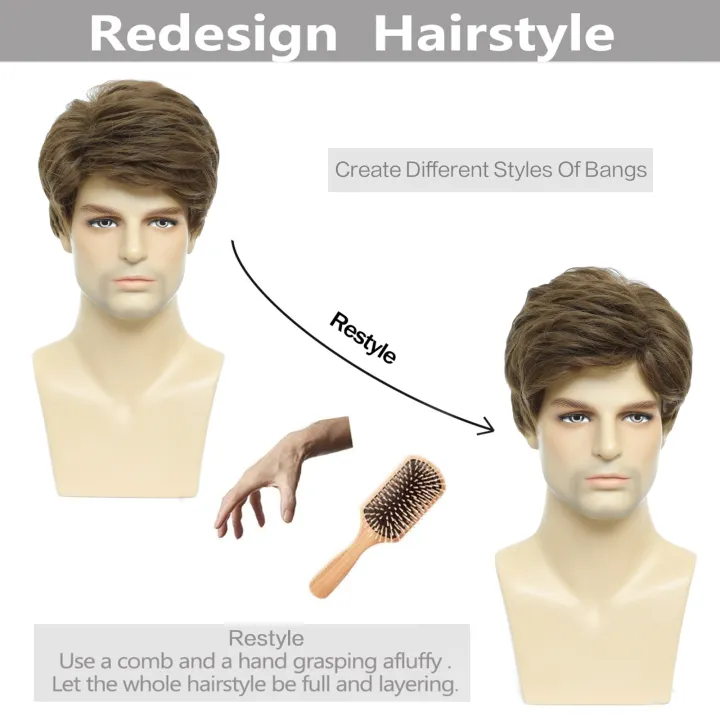 BCHR%20Mens%20Wigs%20Short%20Brown%20Wig%20Men%20Natural%20Fluffy%20Cosplay%20Costume%20Synthetic%20Mens%20Wig%20for%20Male%20Guy%20-%20Image%202
