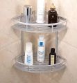 2 Layer Aluminum Multipurpose Kitchen Bathroom Corner Shelf Wall Mount Storage Rack Bathroom Rack Soap Holder Storage Box Shower Rack Shelf. 