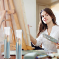 4 Pack Extendable Plastic Paint Brush Case Clear Long Paint Brush Holder Tube Storage Pencil Container.