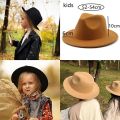 Fedoras Hats Boys Girls Small 52cm 54cm Felted Kids Hats Solid Camel Black Dress Formal Panama Women Hats New Sombreros De Mujer. 