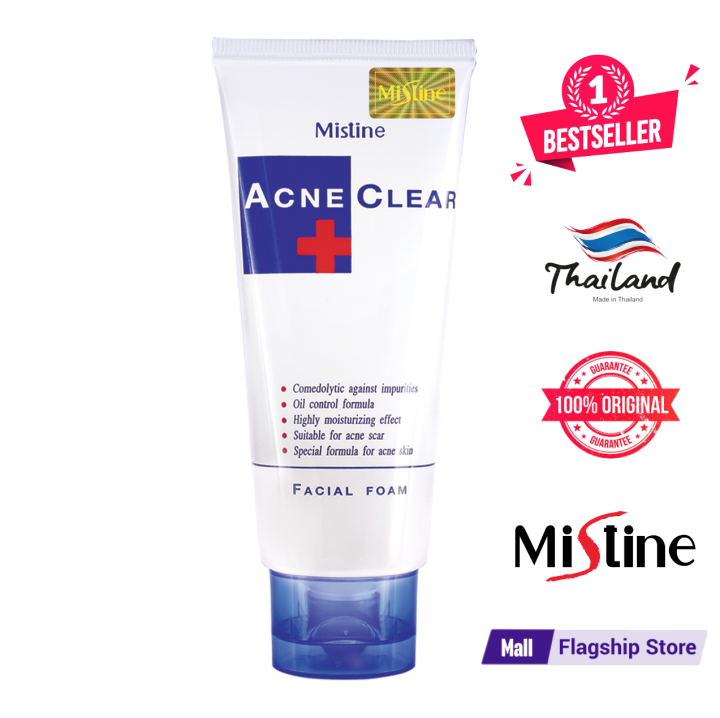 MISTINE ACNE CLEAR FACIAL FOAM 85G. Face Wash (Made In Thailand)