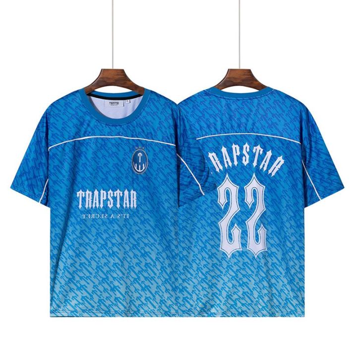 Trapstar%20Monogram%20Football%20Jersey%20T-shirts%20Blue%20No.22%20Men%20Women%201:1%20Short%20Sleeve%20Oversized%20Casual%20Tops%20Tee%20-%20Image%203