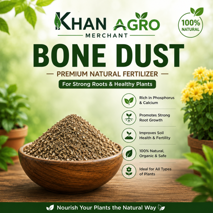 Premium Bone Meal Dust Fertilizer 1KG – Rich in Phosphorus & Calcium
