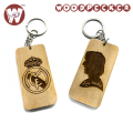 Real Madrid logo with Modric design Wooden Key ring beech wood. 