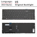 Original New US Russian Laptop Keyboard For HP ProBook 450 G8 455 G8 455R G8 650 G8 HSN-Q27C HSN-Q31C With Backlight. 
