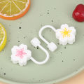 【Top Picks】 Flower Straw Covers For Water Bottle Flower Shape Dust Cap Straw Tips Cover Cup Accessories For 8mm.