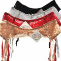 Women's Underwear Plus Size Lace Garter Belt Lace Transparent Suspenders Adjustable Three-breasted Belt Stockings. 
