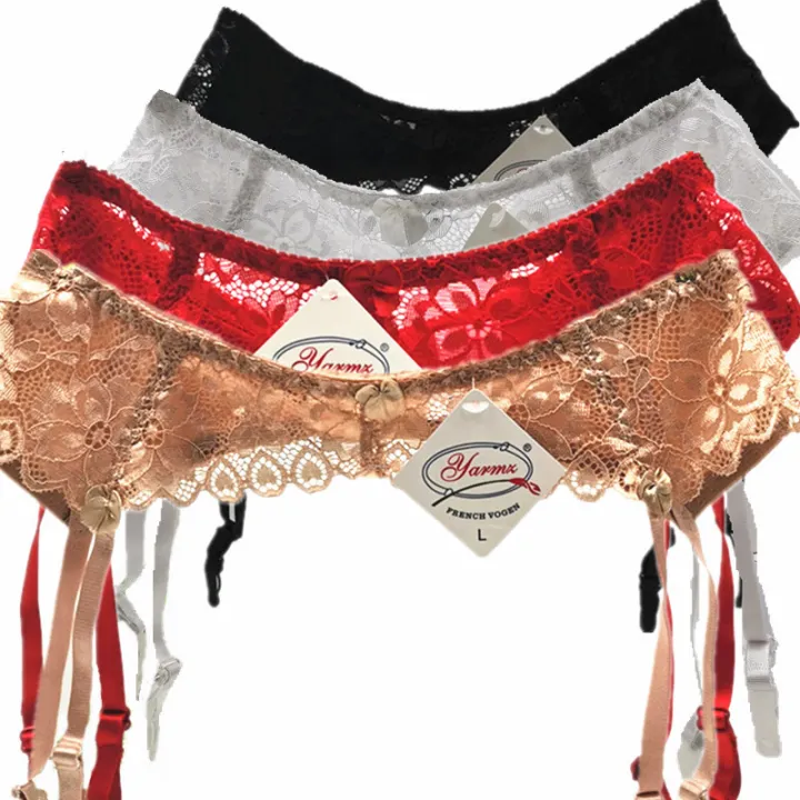 Women's%20Underwear%20Plus%20Size%20Lace%20Garter%20Belt%20Lace%20Transparent%20Suspenders%20Adjustable%20Three-breasted%20Belt%20Stockings%20-%20Image%205