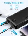 ANKER Portable Charger, 20,000mAh Power Bank, Battery Pack with 1 USB-A and 1 USB-C Ports, 15W Max Charging for iPhone.