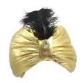 Arab India Pleated Turban Hair Cover Headwear Scarf Men Sultan Costume Twisted Pleated Fashion Funny Party Hats Soft Hijab Cap. 