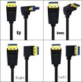 90 Degree Angled DisplayPort 1.4V 32.4Gbps Cable 8K 4K HDR 165Hz Adapter For Video PC Laptop TV HDMI Nintend Switch Projector DP. 